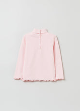 Ovs Baby Girl Flat Ribbed T-Shirt With High Neck